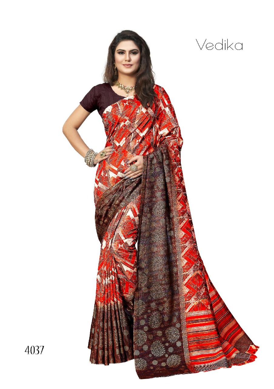 Kessi Vedika Dola Silk Digital Printed Ladies Saris Wholesaler In Surat Clothing Bazar