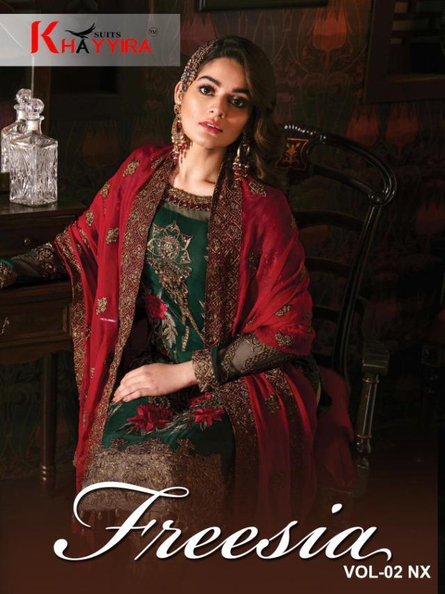 Khayyira Suits Freesia Vol 2 Nx Georgette Heavy Embroidery Party Wear Suit