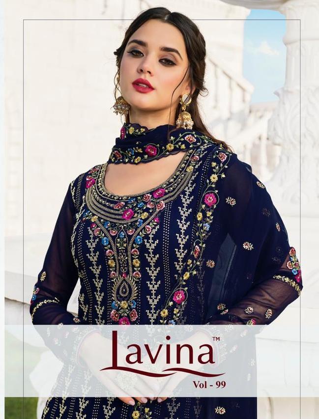 Lavina Present Lavina Vol 99 Georgette Embroidery Designer Party Wear Suit Collection