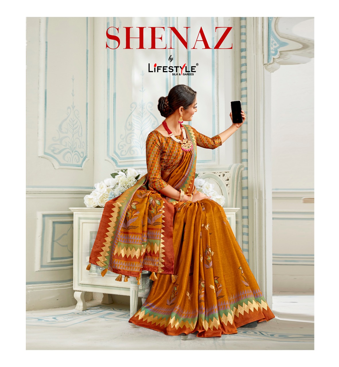 Lifestyle Presenting Shenaz Fancy Silk Traditional Look Saree Online Shopping In Surat