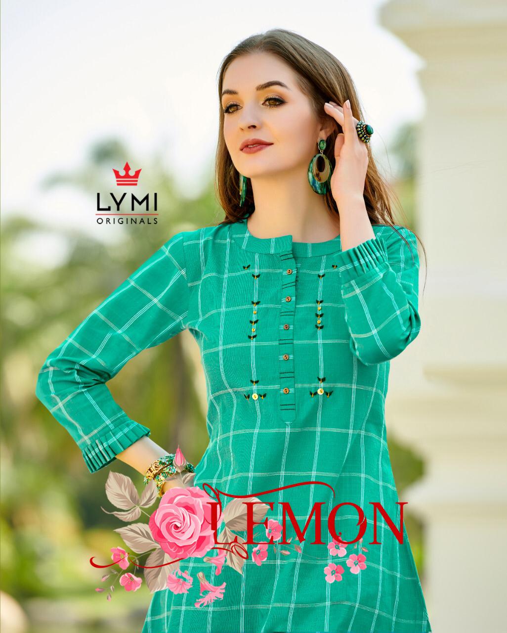 Lymi Present Lemon Cotton Weaving Casual Wear Short Tops Collection