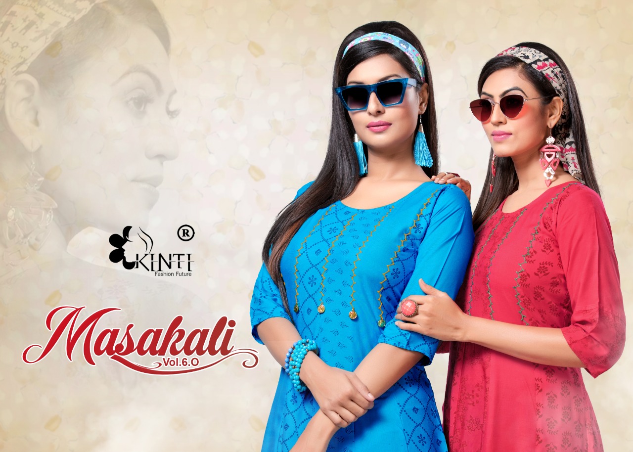 Masakali Vol 6 By Kinti Rayon Simple Casual Wear Kurti At Chipest Price In Surat Market