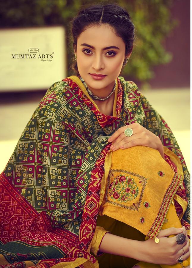 Mumtaz Arts Launch Ikkat Patola Nx Pure Original Jam Satin Digital Print Salwar Suit