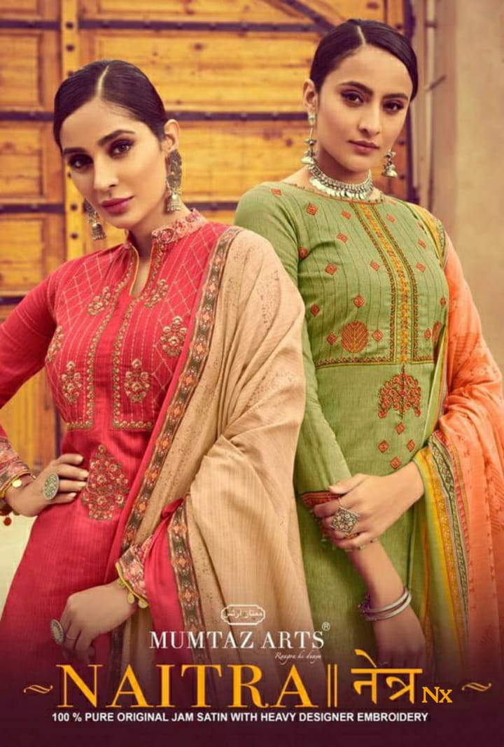 Mumtaz Arts Present Naitra Nx Original Jam Satin Digital Print Salwar Suit