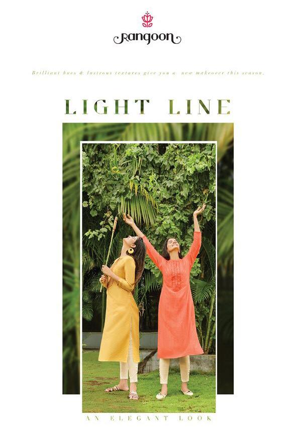 Rangoon Launch Light Line Fancy Lineing Silk Casual Kurti Exclusive Trending Series Of Catalogs