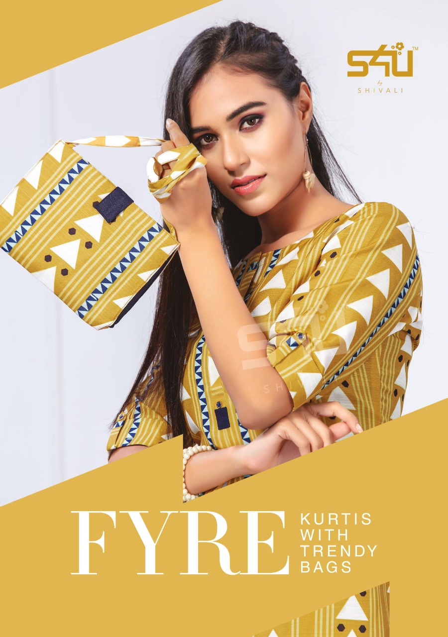 S4u By Shivali Present Fyre Vol 1 Fancy Super Comfortable Kurti With Matching Bag Wholesaler