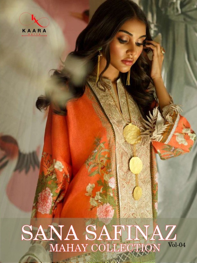 Sana Safinaz Mahay Collection Vol 4 By Kaara Suits Jam Satin Print Salwar Kameez