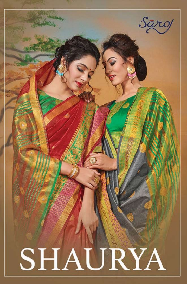 Saroj Shaurya Vol 2 Weaving Silk Casual Wear Saree Online Supplier