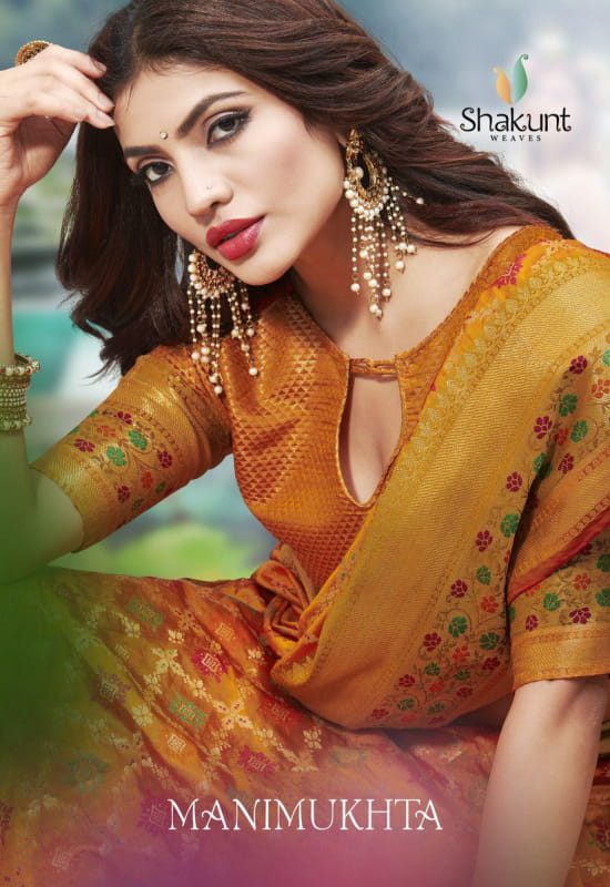 Shakunt Presenting Manimukhta Designer Silk Rich Look Saree Awesome Collection