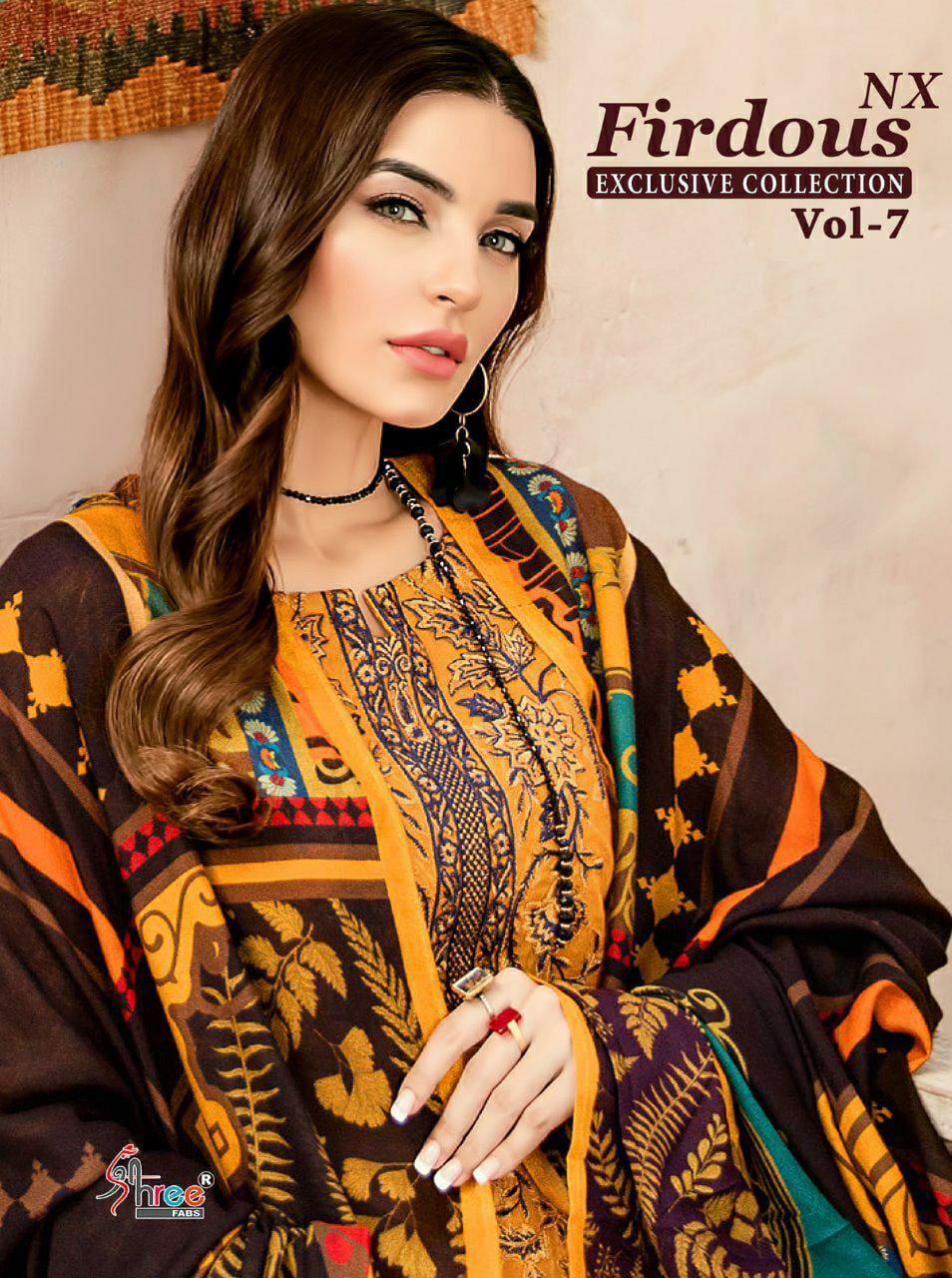 Shree Fab Firdous Exclusive Collection Vol 7 Nx Jam Cotton Print Pakistani Suit Concept