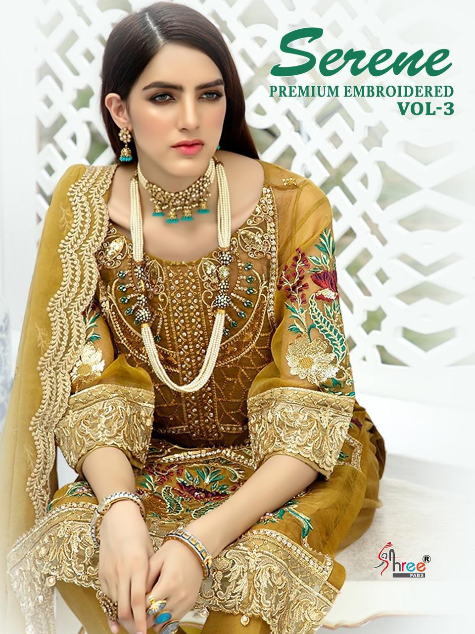 Shree Fab Serene Premium Embroidered Vol 3 Georgette With Heavy Embroidery Pakistani Suit Concept