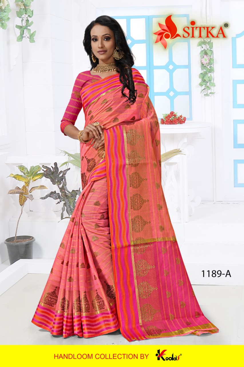 Sitka Launch Mednapuri 1189 Poly Cotton Traditional Look Saree