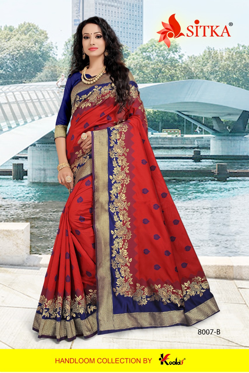 Sitka Present Deivamangal 8007 Handloom Jacquard Silk Designer Saree Seller