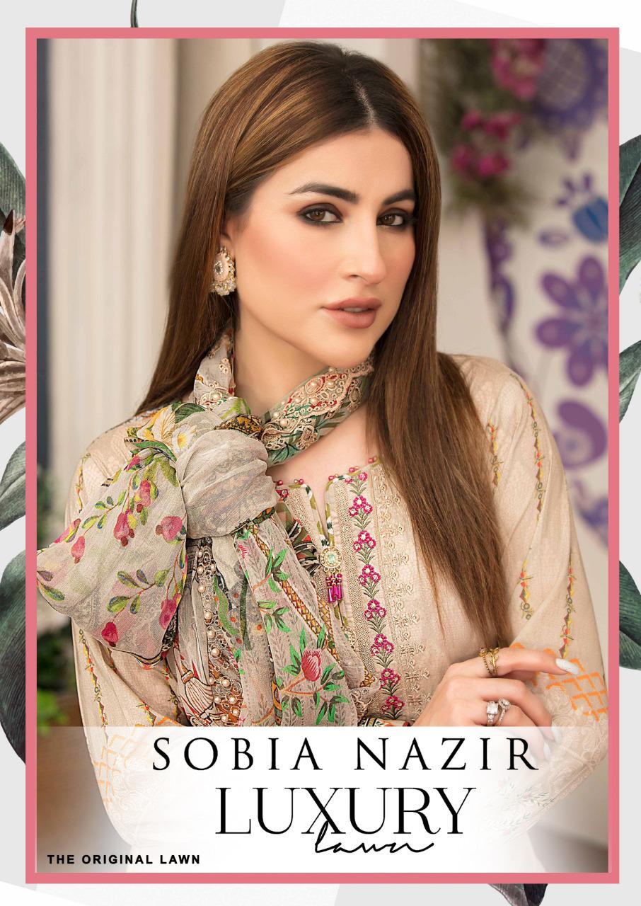 Sobia Nazir Luxury Original Lawn Cotton Printed Pakistani Suits Wholesaler