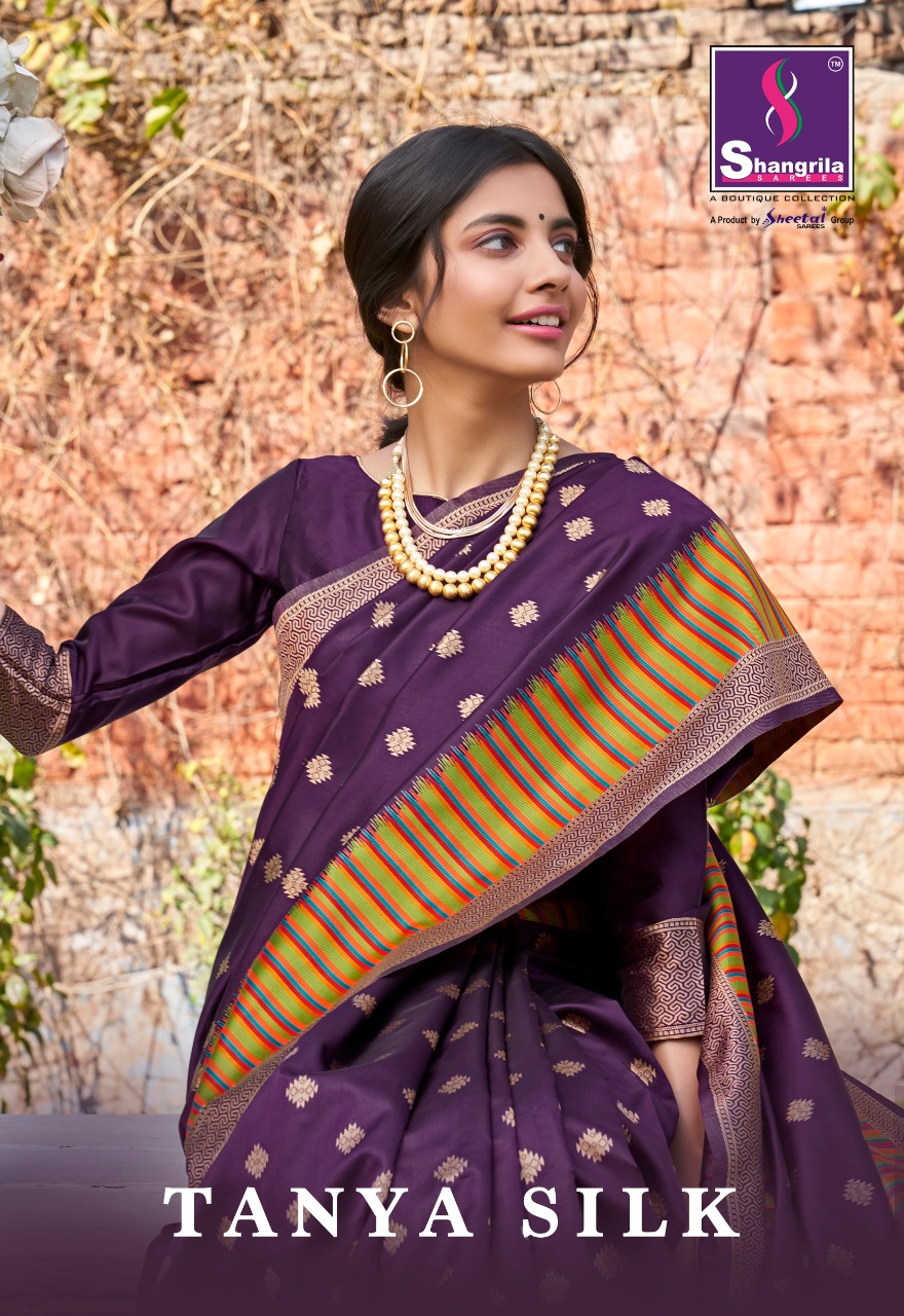 Tanya Silk By Shangrila Weaving Zari Silk New Tradition And Style Colours Saree Seller