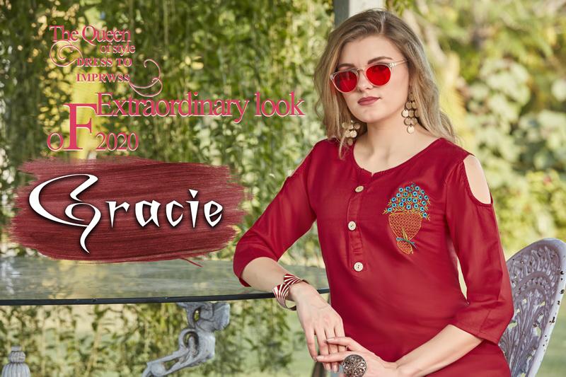 Trendy Launching Grracie Rayon Casual Wear Top Collection In Surat Textile Market