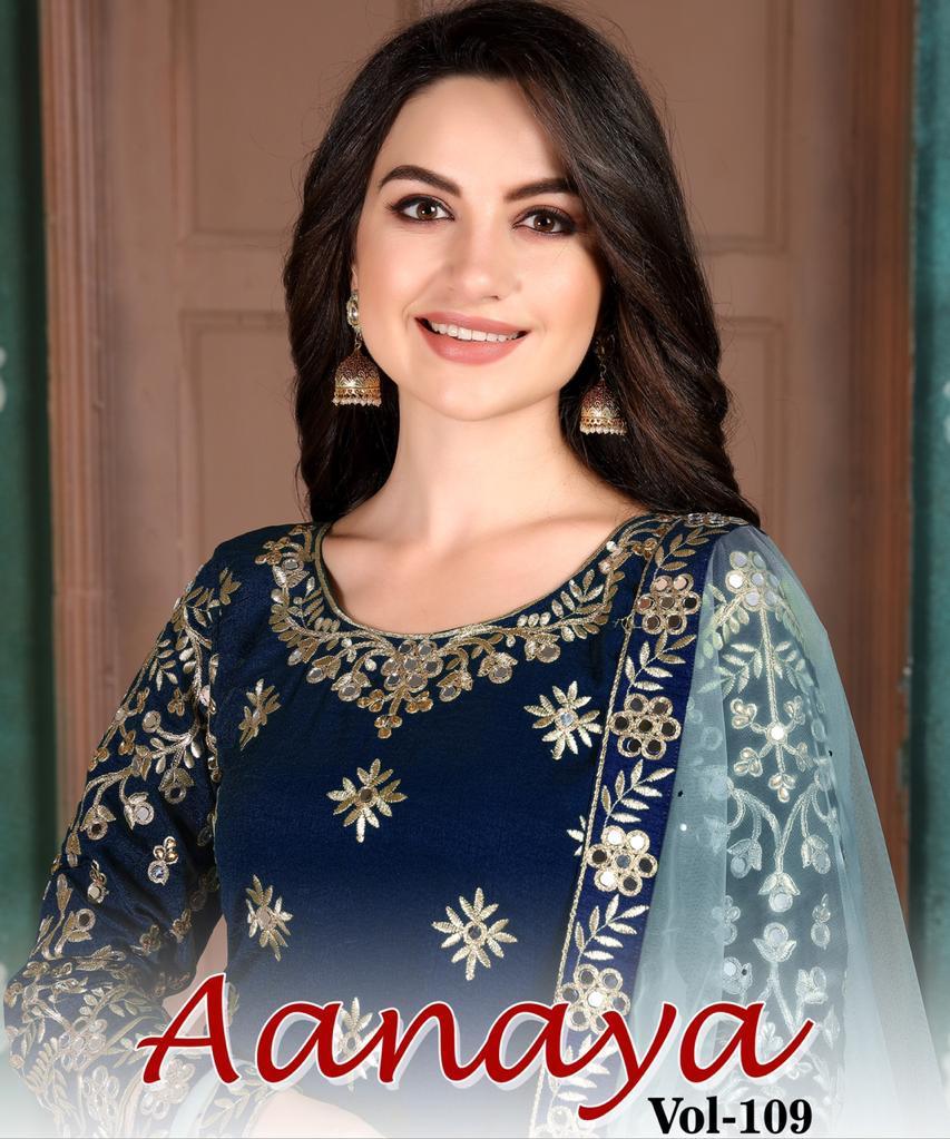 Twisha Present Aanaya Vol 109 Art Silk Designer Looking Beautiful Salwar Suit