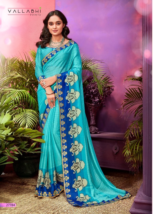 Vallabhi Jharokha Moss Chiffon Printed Saree Buy Wholesale Price