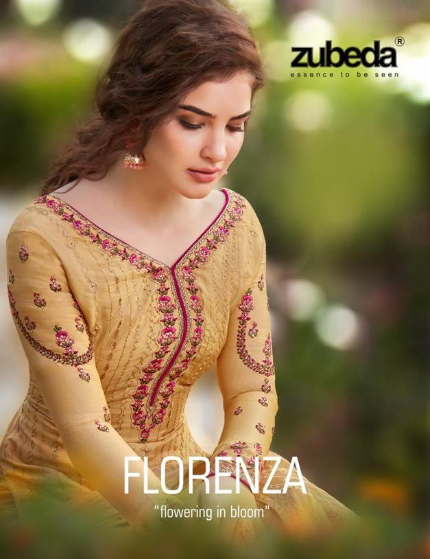 Zubeda Florenza Tassar Silk With Embroidery Work Suit Collection