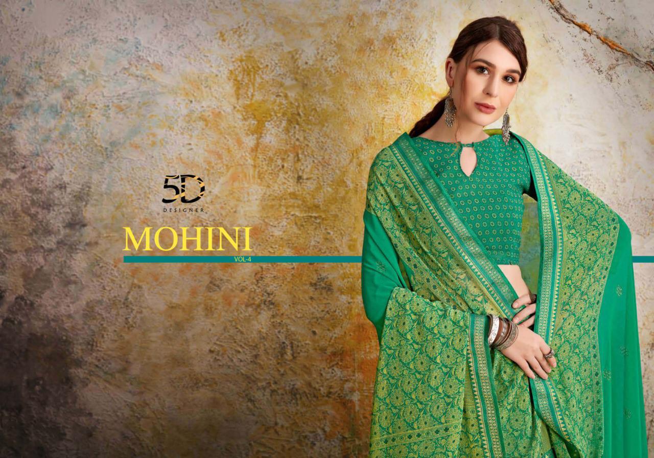 5d Designer Mohini Vol 4 Pure Georgette Printed Fancy Saree Online Supplier