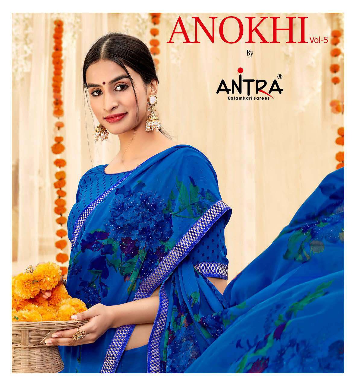 Antra Anokhi Vol 5 60 Gram Chiffon Printed Saree Casual Wear Collection