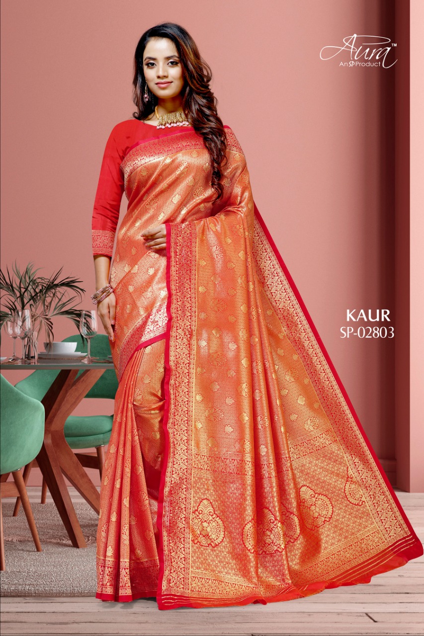 Aura Saree Launching Kaur Stylish Silk Saree Online Shopping In Surat