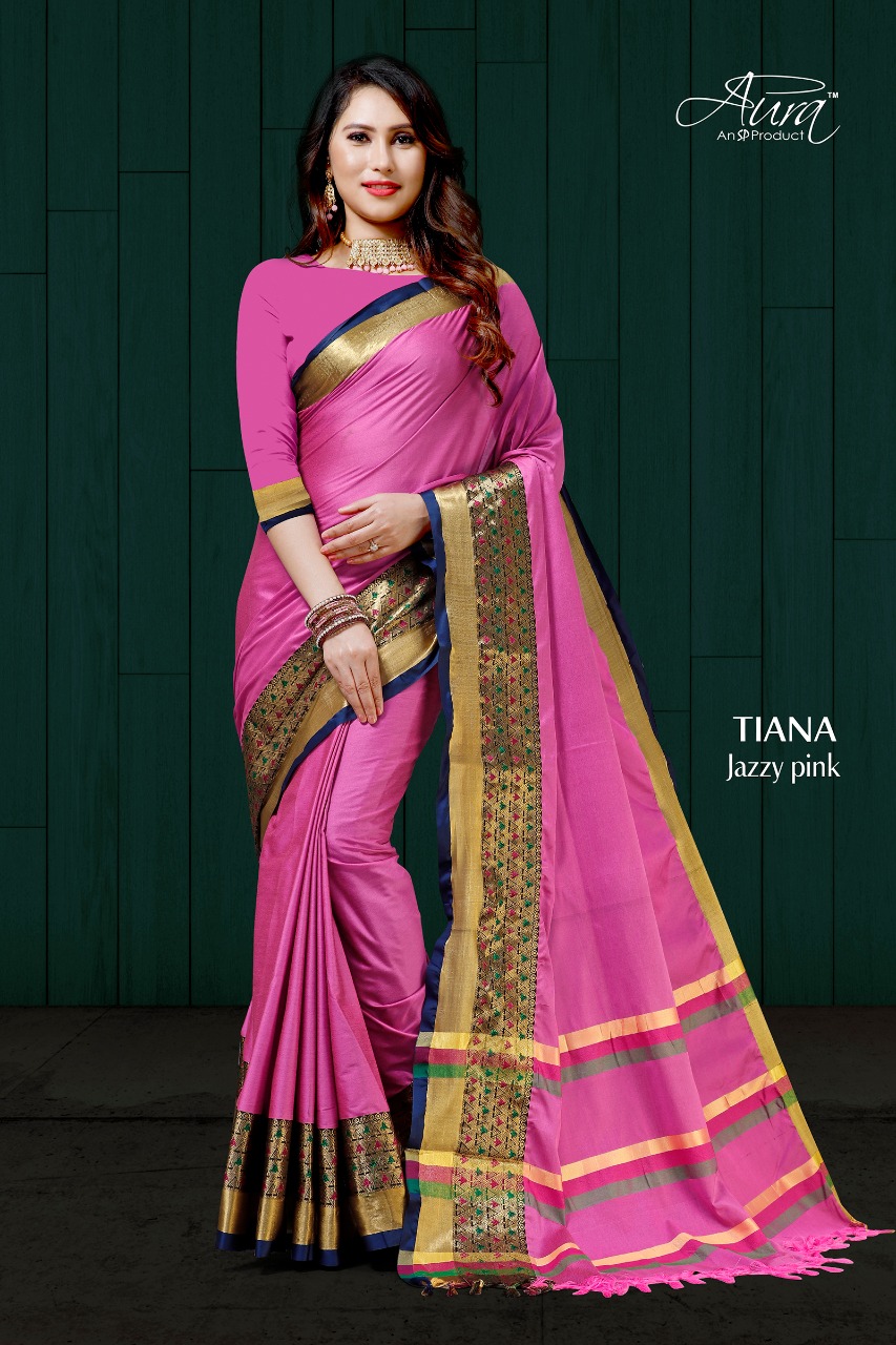 Aura Saree Launching Tiana Silk Latest Saree Collection In Surat Textile Market