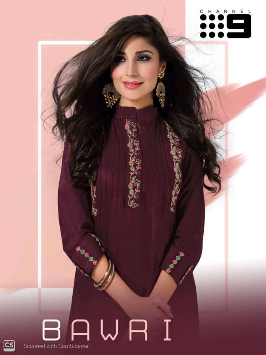 Bawri By Channel 9 Rayon Stylish Kurti With Plazzo Sets Supplier