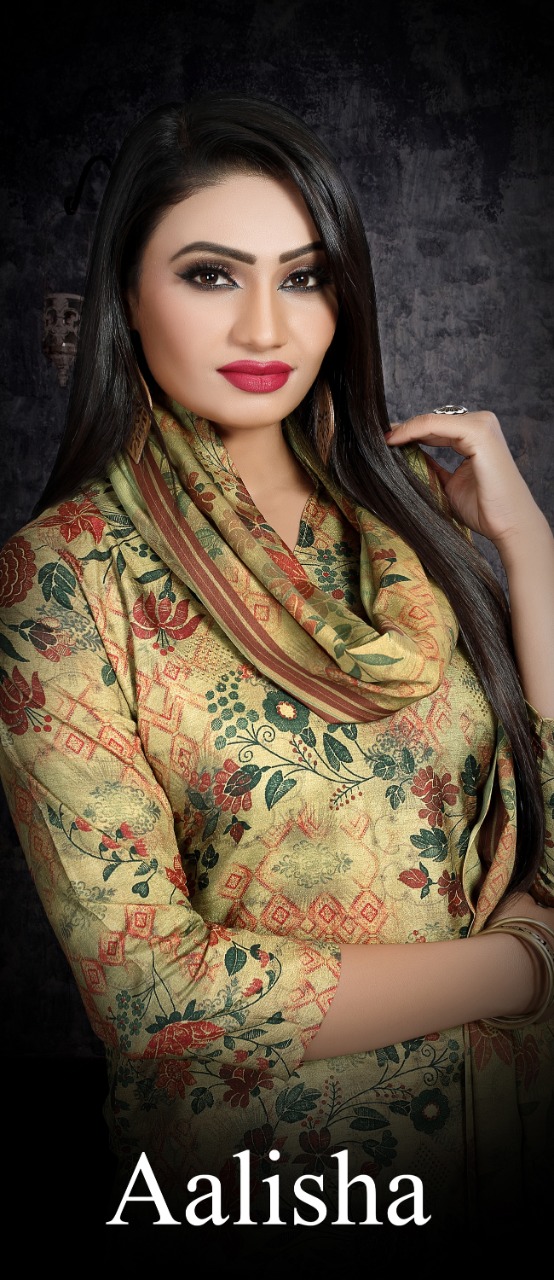 Bipson Launch Aalisha Tussar Silk Digital Print Salwar Kameez In Surat