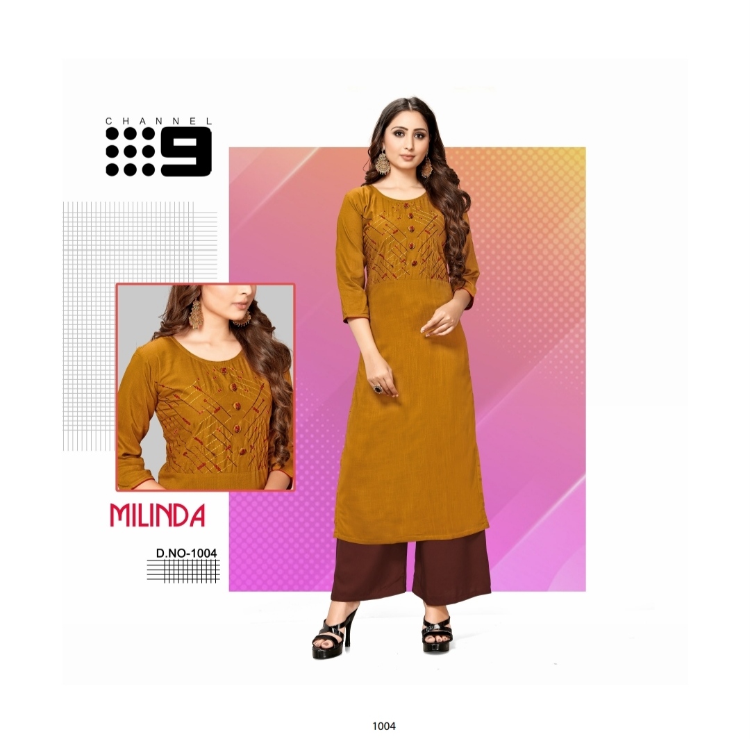 Channel 9 Present Milinda Rayon Kurti With Comfort Plazzo Supplier