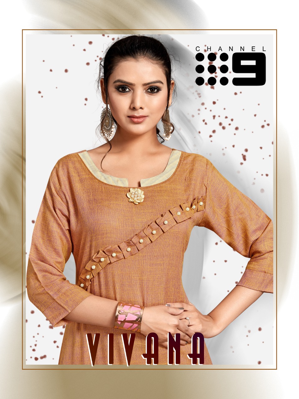 Channel 9 Present Vivana Rayon Base Top With Authentic Cotton Pants