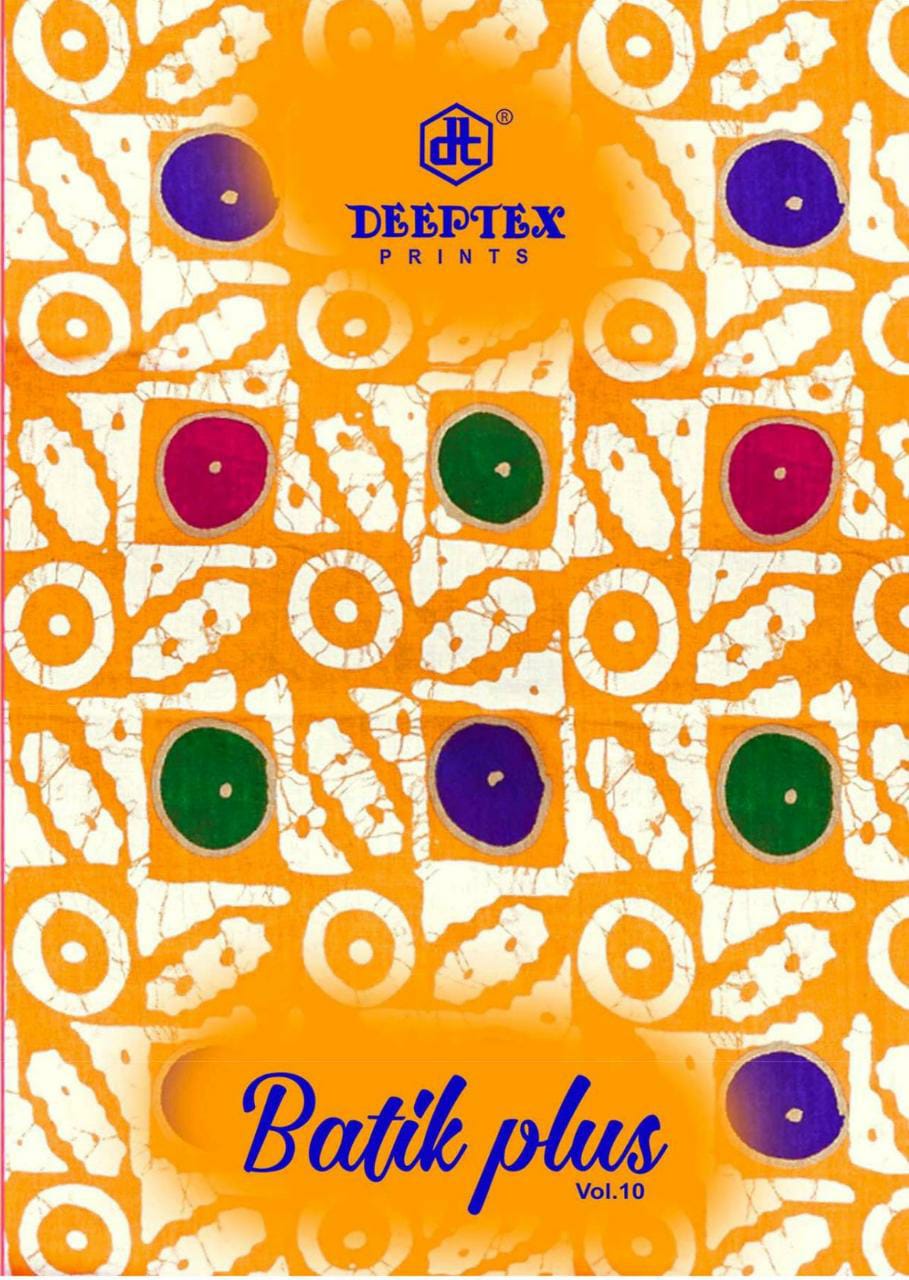 Deeptex Launch Batik Plus Vol 10 Cotton Daily Wear Salwar Suit At Lowest Rate