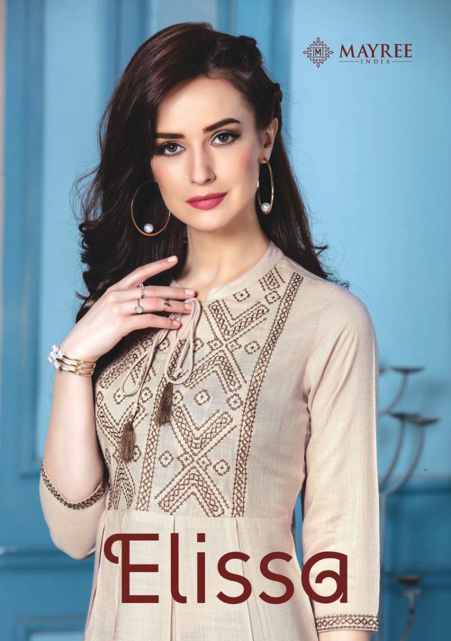 Elissa By Mayree India Slub Rayon Designer Short Top Wholesaler