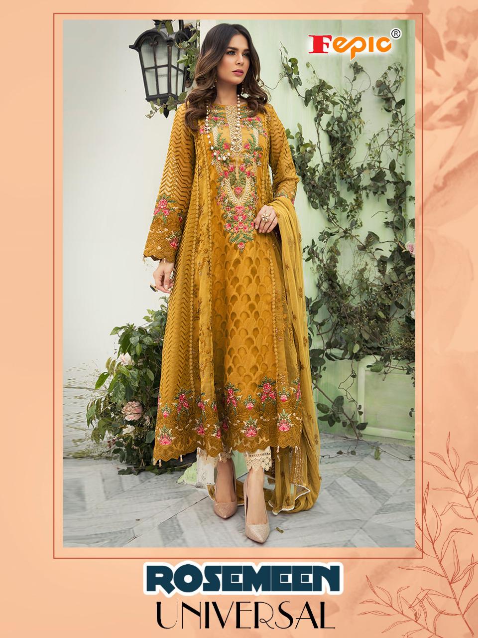 Fepic Rosemeen Universal Georgette Exclusive Designer Pakistani Suits Collections