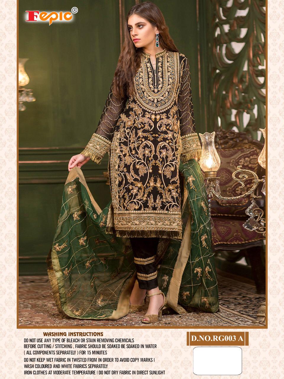 Fepic Sanober Rg003 Georgette Designer Salwar Suit Online Shopping