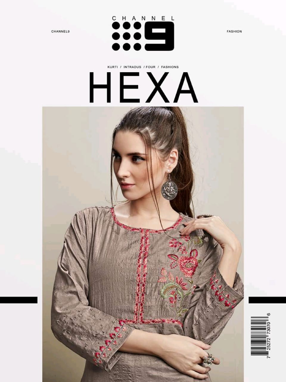 Hexa By Channel 9 Dola Silk With Embroidered Combo Pant With Kurti