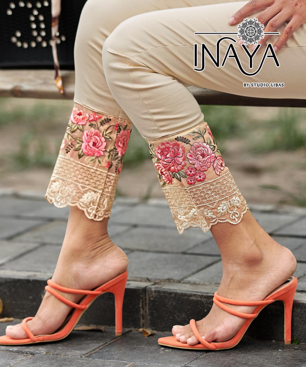 Inaya By Studio Libas Cigarettes 15 Stretchable Cotton Cigarette Pants Collection