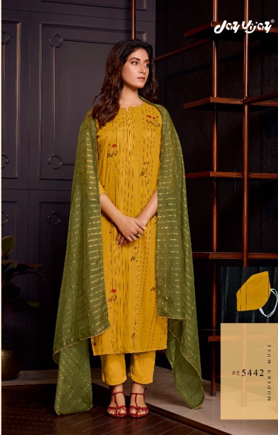 Jay Vijay Launch Khaas Modal Silk With Print 5441-5449 Series Salwar Suits