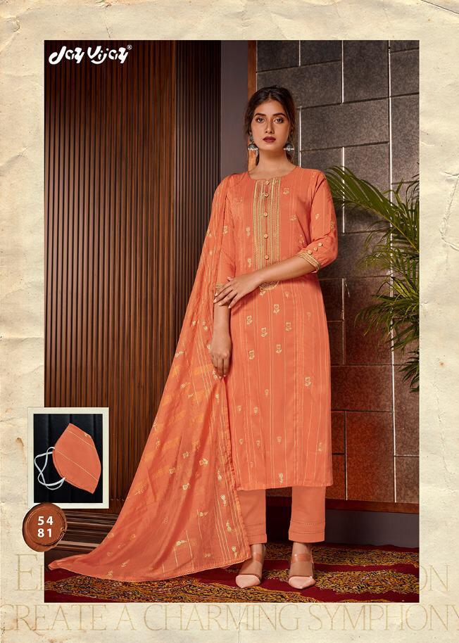 Jay Vijay Presents Aura Modal Silk Print With Embroidery Heavy Salwar Suits Seller