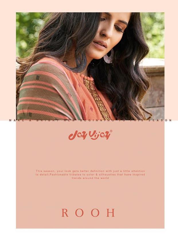 Jay Vijay Rooh Silk Jacquard With Embroidery 5401-5406 Series Salwar Suit Supplier In Surat