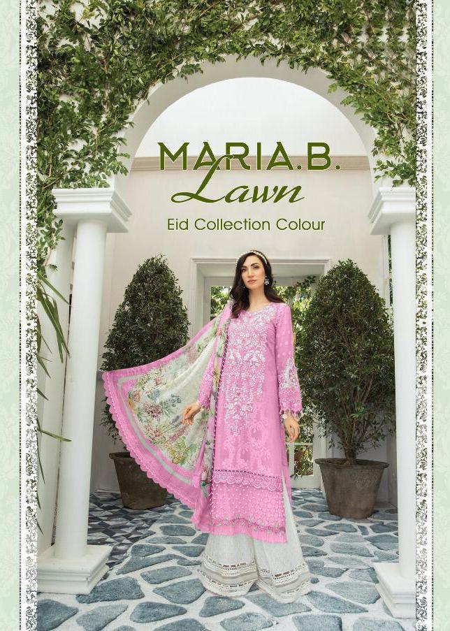 Kaara Maria B Lawn Eid Collection Colour Cotton Embroidery Pakistani Suits