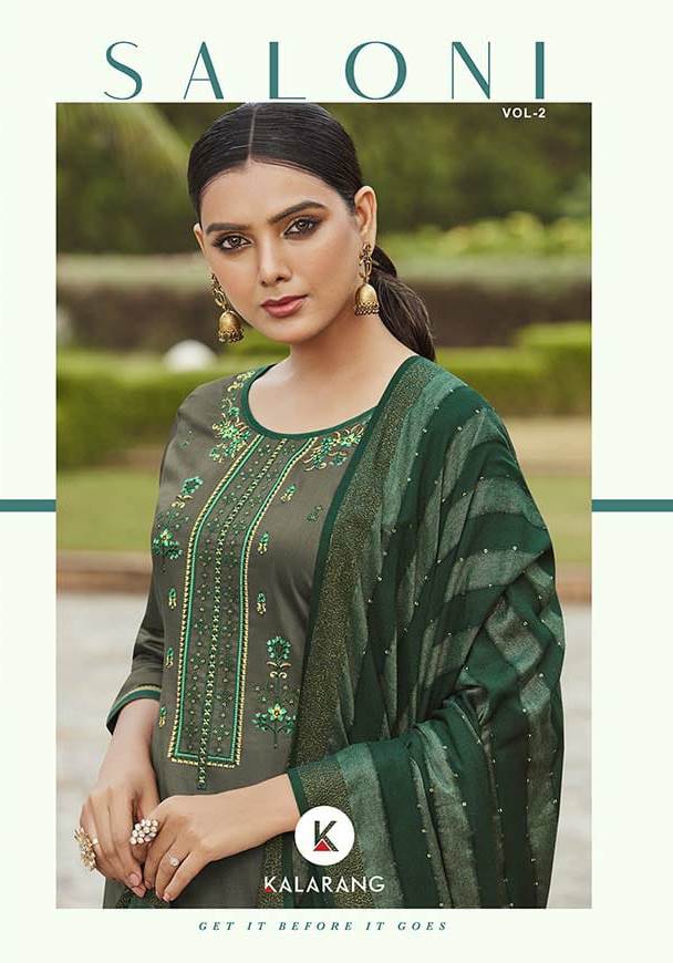 Kalarang Presents Saloni Vol 2 Jam Silk Cotton Attractive Look Salwar Suits