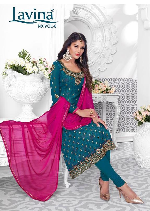 Lavina Launch Lavina Nx Vol 8 Georgette Embroidery Classy Look Salwar Suit