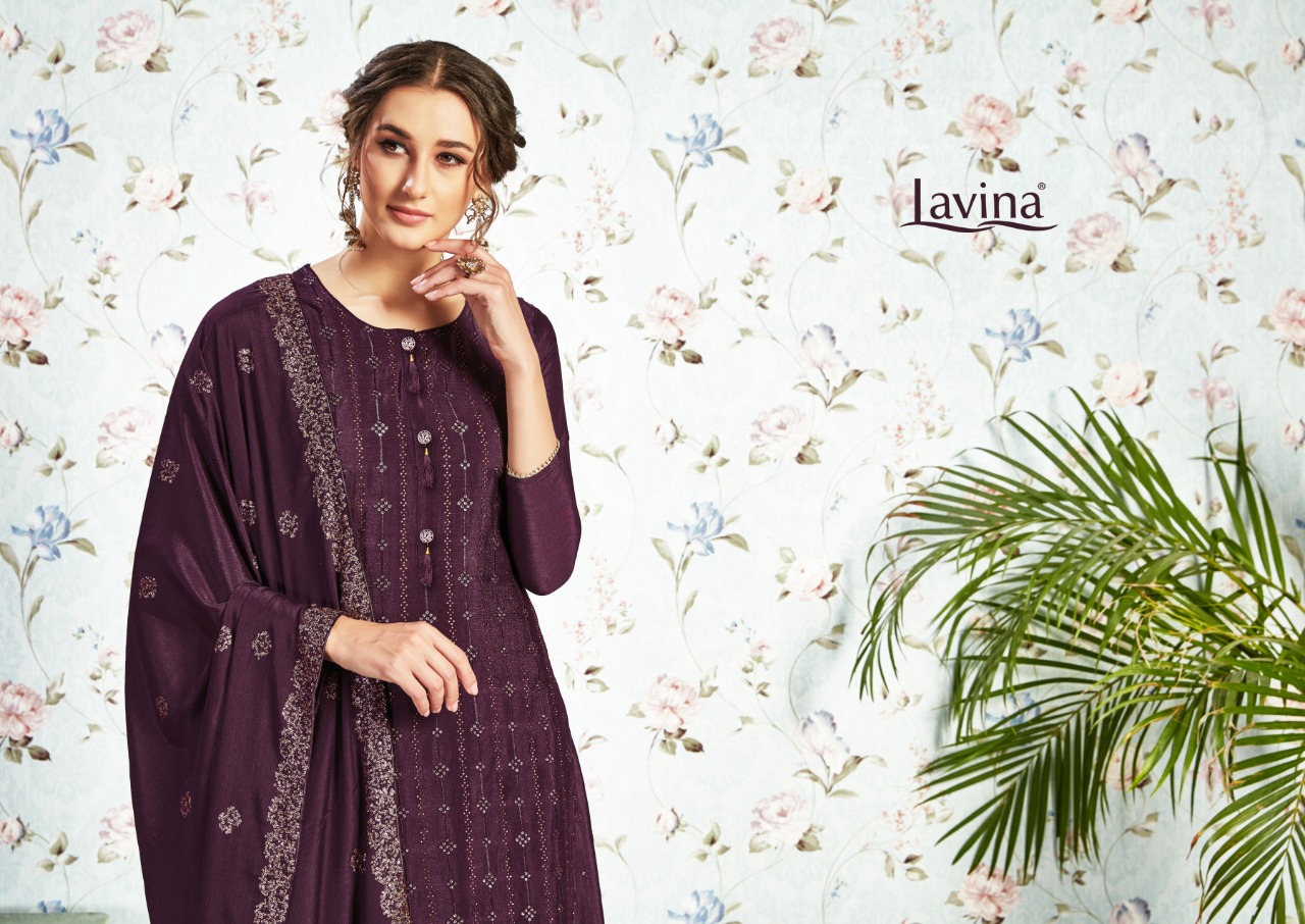 Lavina Presents Lavina Vol 110 Pure Chinon Embroidery Exclusive Style Heavy Salwar Suits