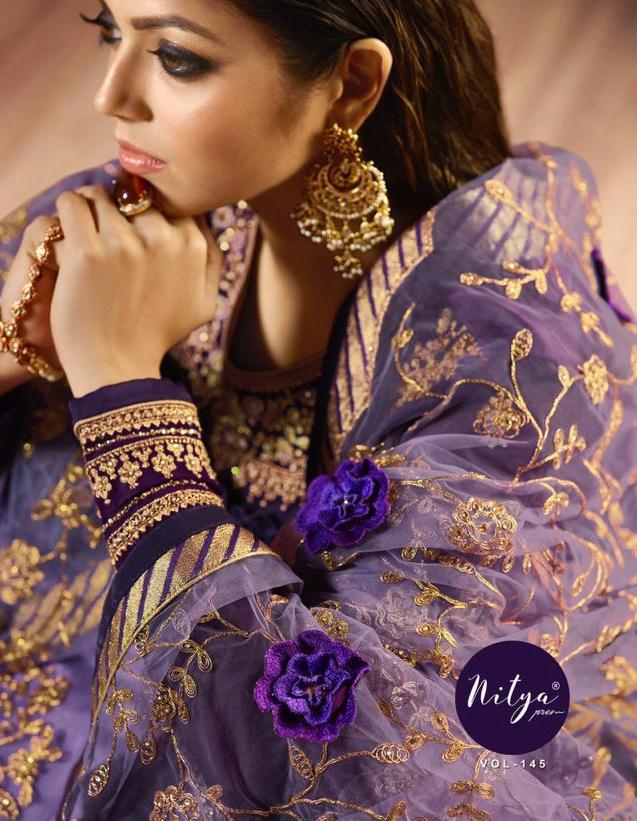 Lt Present Nitya Vol 145 Georgette Indian Designer Dress With Lehenga Style Materials