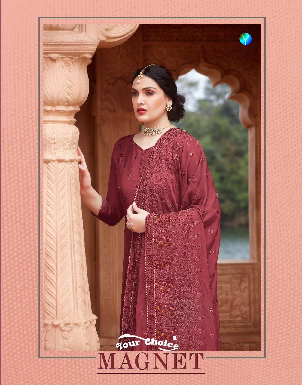 Magnet By Your Choice Exclusive Fancy Chinon Salwar Suits Wholesaler