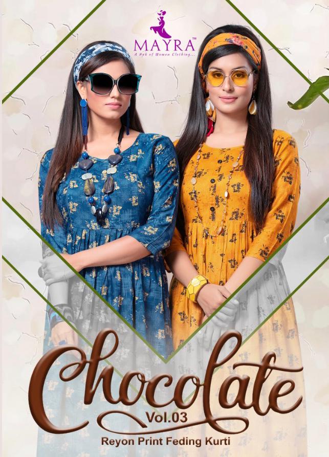 Mayra Present Choclate Vol 3 Rayon Print Kurti Catalogs Collection