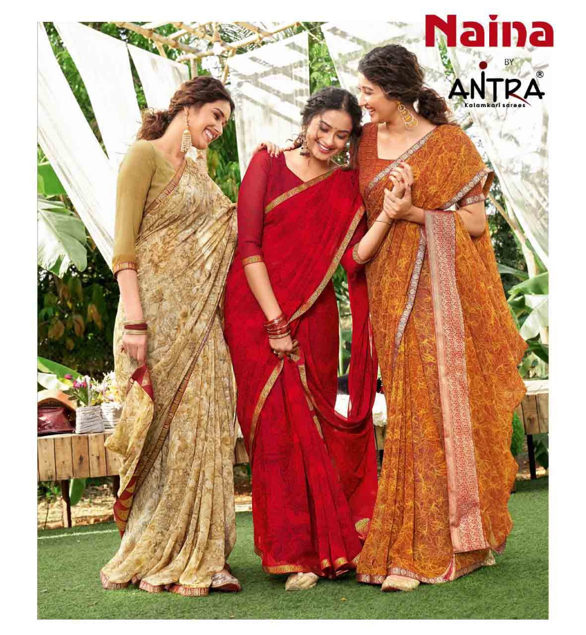 Naina Vol 1 By Antara Lifestyle Georgette Fancy Printed Saree At Best Rate In Surat