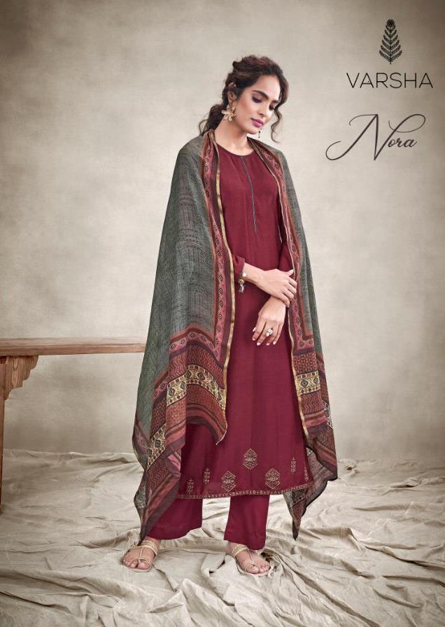 Nora By Varsha Fashion Muslin Woven Embroidery Heavy Look Salwar Kameez