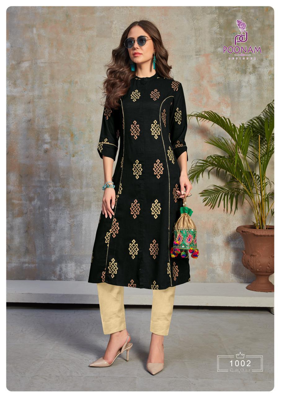 Poonam Designer Zik Zak Simple Ladies Kurtis Buy Online Shopping In India